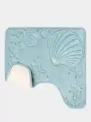 Коврик для туалета DeNASTIA "РАКУШКИ" memory foam 50x50см, голубой