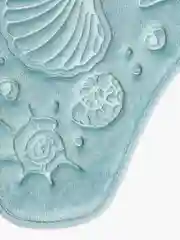 Коврик для туалета DeNASTIA "РАКУШКИ" memory foam 50x50см, голубой