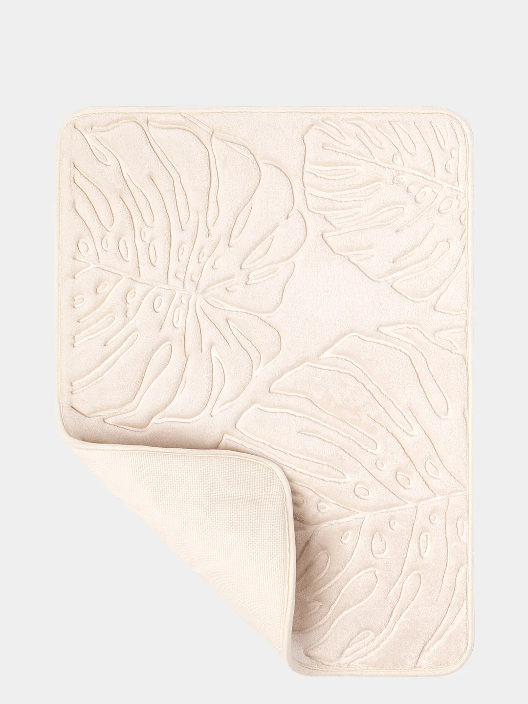Коврик для ванной DeNASTIA "ТРОПИКИ" memory foam 50x70, молочный