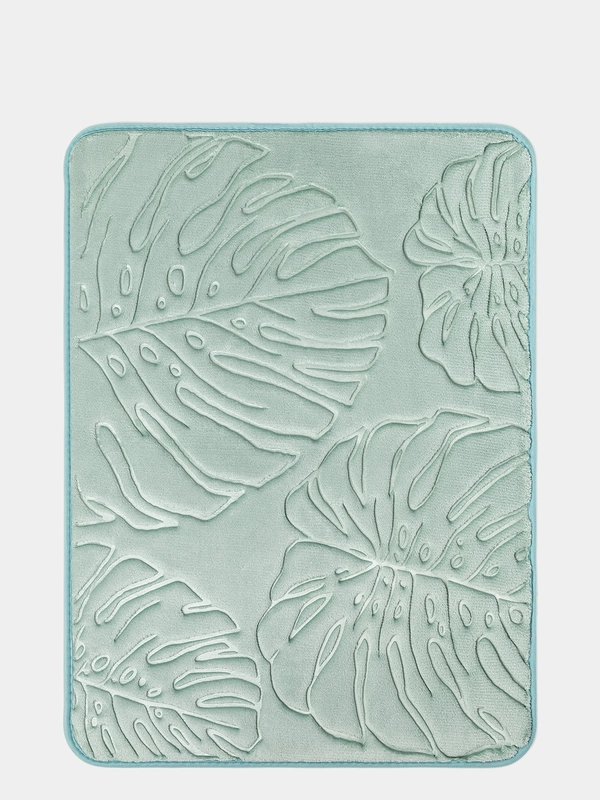 Коврик для ванной DeNASTIA "ТРОПИКИ" memory foam 50x70см, зелёный