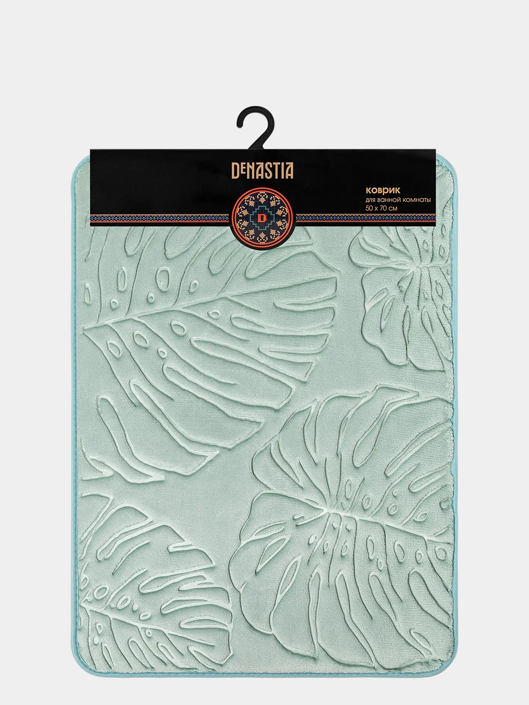Коврик для ванной DeNASTIA "ТРОПИКИ" memory foam 50x70см, зелёный
