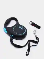 Поводок-рулетка для выгула собак Flexi Black Design трос S, 5м 12 кг, голубой