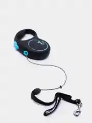 Поводок-рулетка для выгула собак Flexi Black Design трос S, 5м 12 кг, голубой