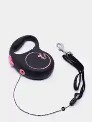 Поводок-рулетка для выгула собак Flexi Black Design трос S, 5м 12 кг, розовый