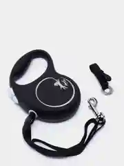 Поводок-рулетка для выгула собак Flexi Black Design трос S, 5м, 12кг, silver