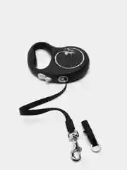 Поводок-рулетка для собак Flexi Black Design лента S, 5м 15кг, серебряный