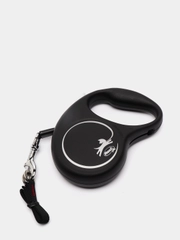 Поводок-рулетка для собак Flexi Black Design лента S, 5м 15кг, серебряный