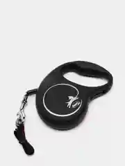 Поводок-рулетка для собак Flexi Black Design лента S, 5м 15кг, серебряный