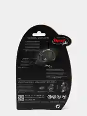Поводок-рулетка для собак Flexi Black Design лента S, 5м 15кг, серебряный