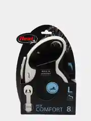 Поводок-рулетка для собак Flexi New Comfort лента L 8м, 50кг, черный