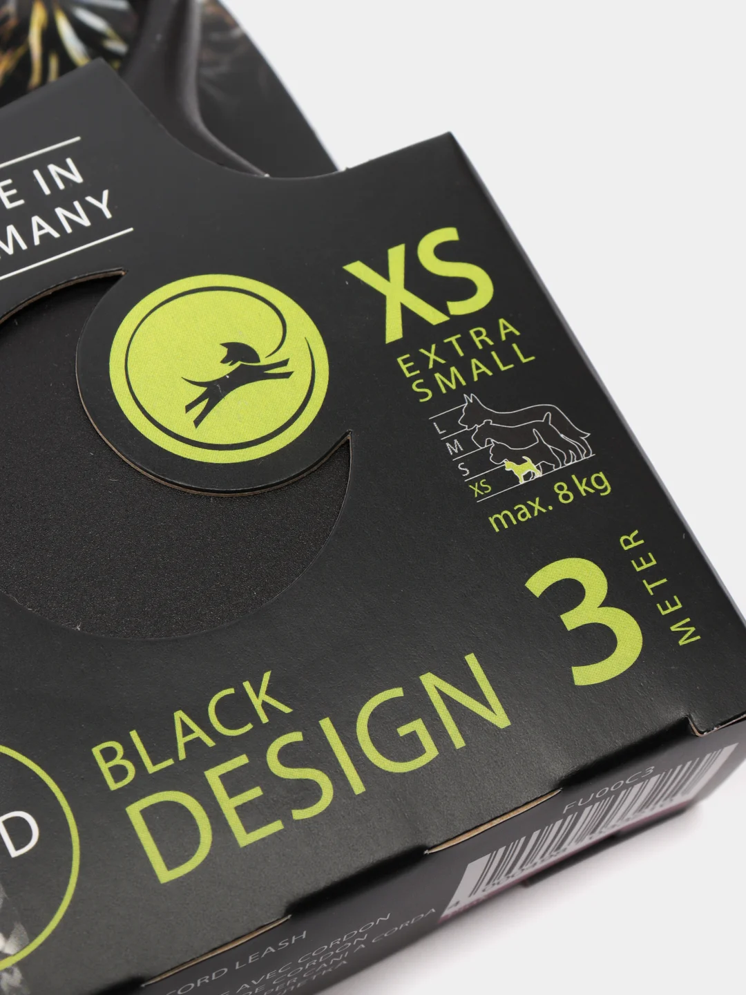 Поводок-рулетка для выгула собак Flexi Black Design трос XS, 3м, 8кг, розовый