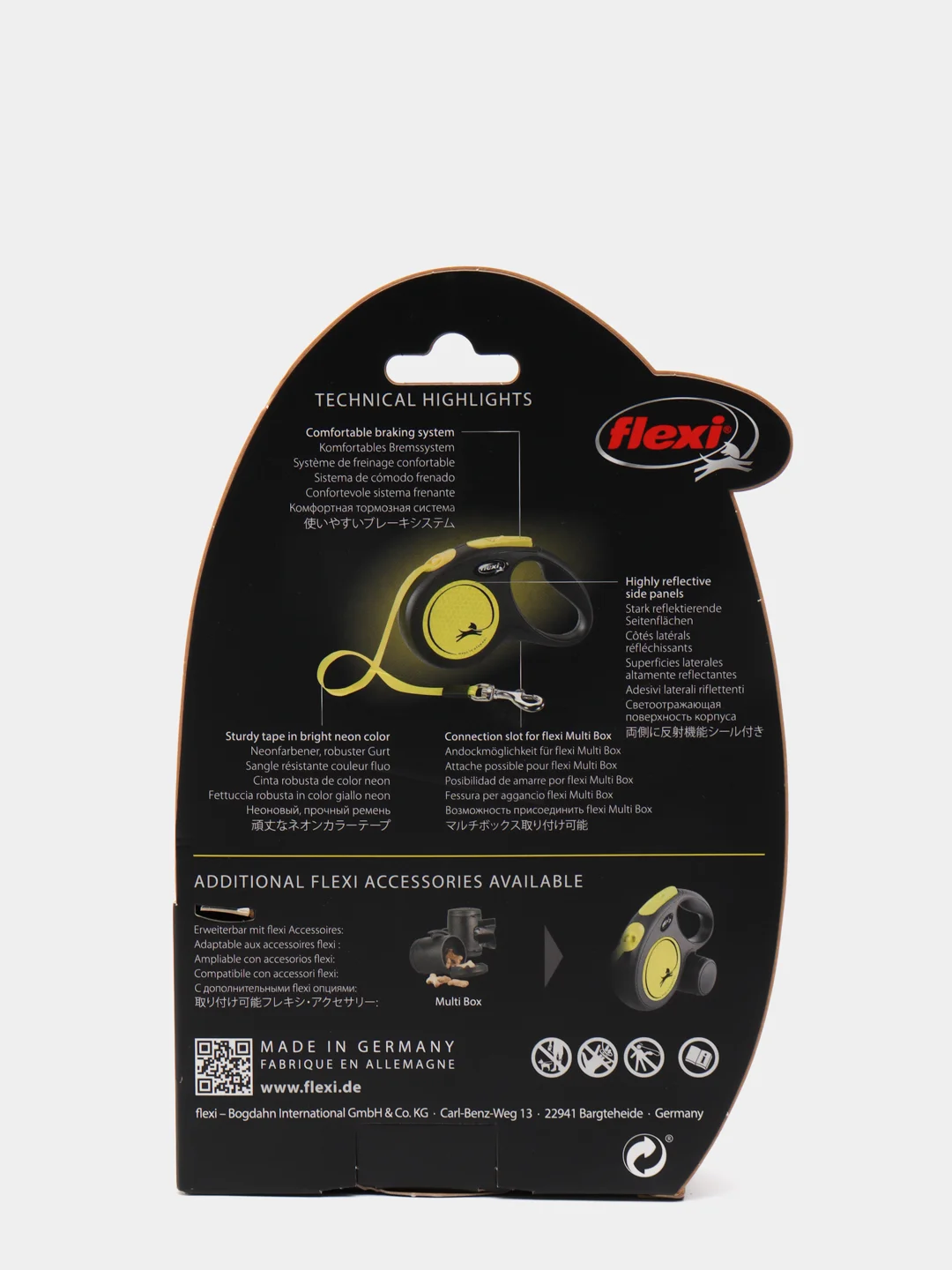 Поводок-рулетка для собак Flexi New Neon лента S 5м, 15кг