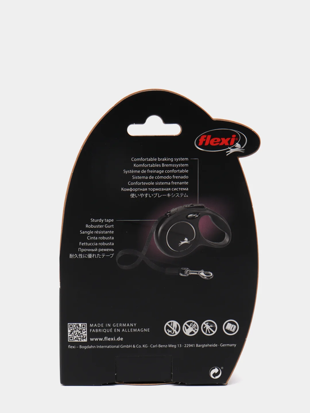 Поводок-рулетка для выгула собак Flexi New Classic лента XS, 3 м, 12 кг, розовый