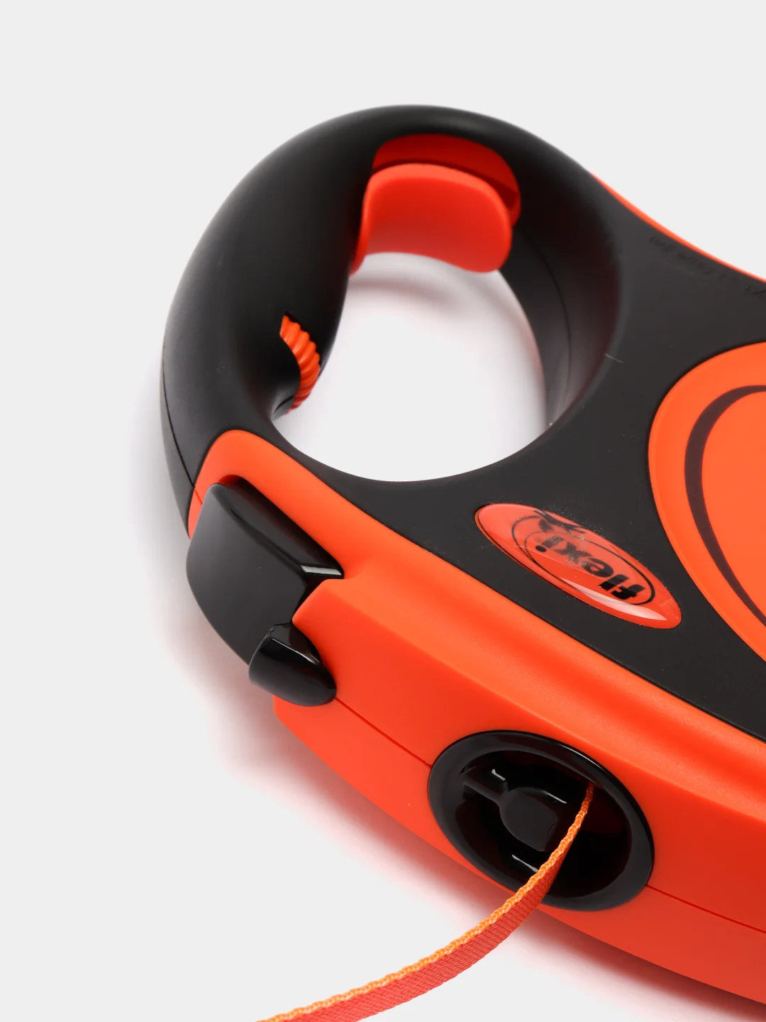 Поводок-рулетка для выгула собак Flexi Xtreme лента L, 5м 65кг, черный/оранжевый