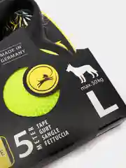 Поводок-рулетка для выгула собак Flexi New Neon лента L, 5м 50 кг