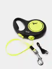 Поводок-рулетка для выгула собак Flexi New Neon лента L, 5м 50 кг