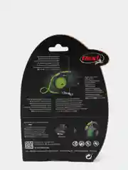 Поводок-рулетка для выгула собак Flexi New Neon лента S, 5м 15кг, зеленый