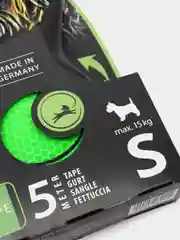 Поводок-рулетка для выгула собак Flexi New Neon лента S, 5м 15кг, зеленый