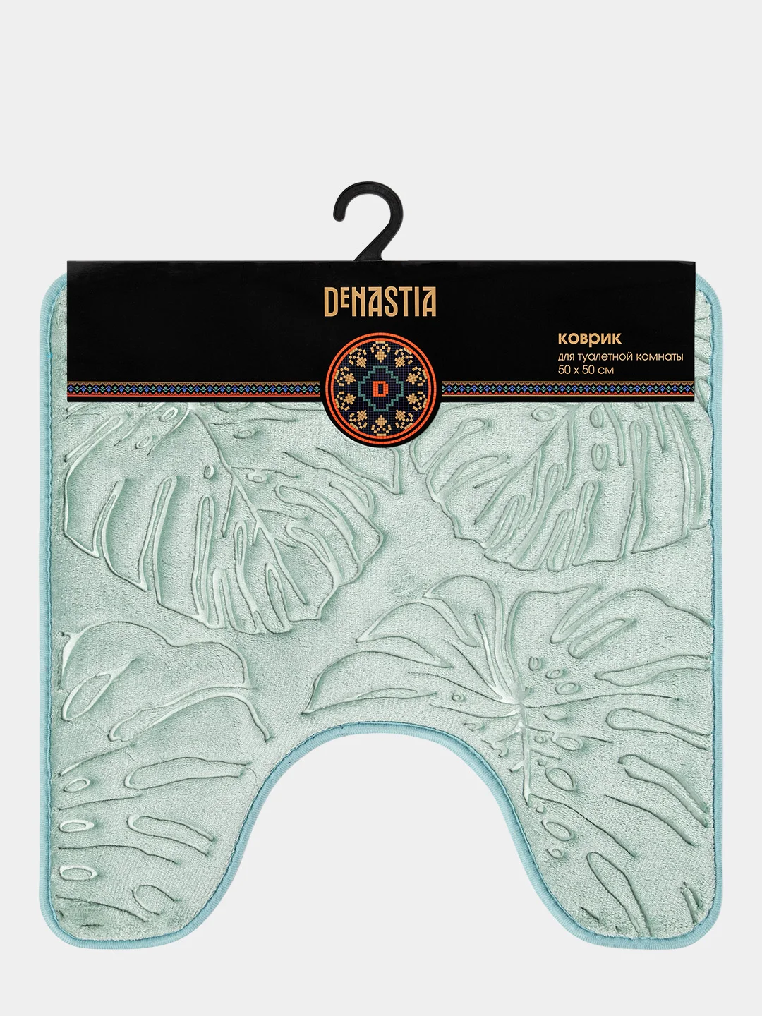 Коврик для туалета DeNASTIA "ТРОПИКИ" memory foam 50x50см, зелёный