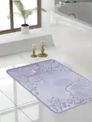Коврик для ванной DeNASTIA "РАКУШКИ" memory foam 50x70см, синий
