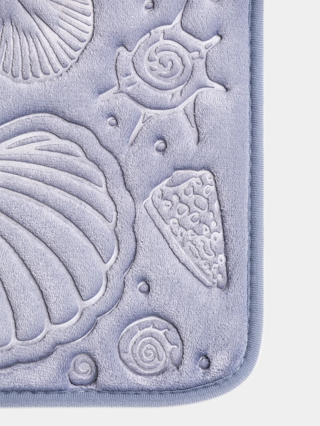 Коврик для ванной DeNASTIA "РАКУШКИ" memory foam 50x70см, синий