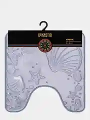 Коврик для туалета DeNASTIA "РАКУШКИ" memory foam 50x50см, синий