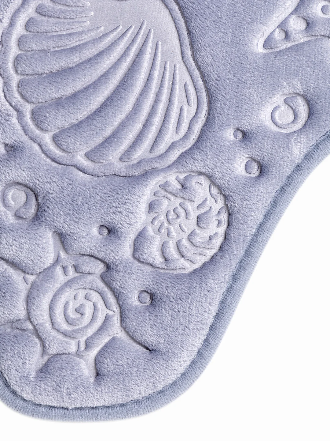 Коврик для туалета DeNASTIA "РАКУШКИ" memory foam 50x50см, синий