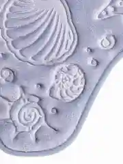 Коврик для туалета DeNASTIA "РАКУШКИ" memory foam 50x50см, синий
