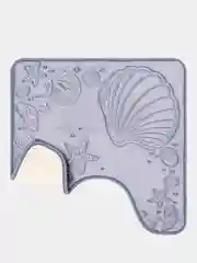 Коврик для туалета DeNASTIA "РАКУШКИ" memory foam 50x50см, синий