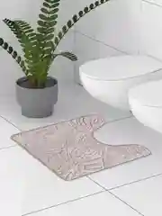 Коврик для туалета DeNASTIA "ТРОПИКИ" memory foam 50x50см, серый