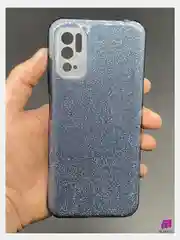 Черный чехол силиконовый с блестками для Xiaomi Redmi Note 10T / POCO M3 Pro защитой для камеры