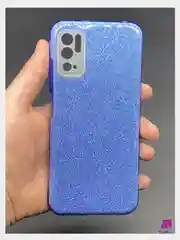 Синий чехол силиконовый с блестками для Xiaomi Redmi Note 10T / POCO M3 Pro защитой для камеры