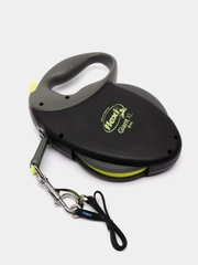 Поводок-рулетка для выгула собак Flexi Giant лента XL 8m, Black Neon