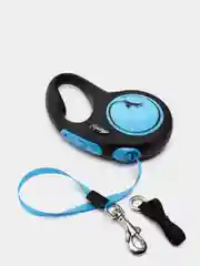 Поводок-рулетка для выгула собак Flexi New Neon лента S, 5м 15кг, голубой