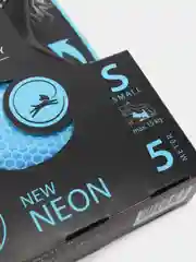 Поводок-рулетка для выгула собак Flexi New Neon лента S, 5м 15кг, голубой