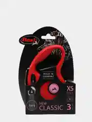 Поводок-рулетка для выгула собак Flexi Classic tape, XS, 3 м, 12 кг, red