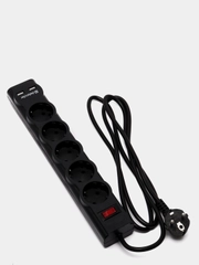 Сетевой фильтр удлинитель 2 USB порта, 5 розеток Defender DFS 751