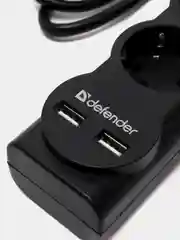 Сетевой фильтр удлинитель 2 USB порта, 5 розеток Defender DFS 751
