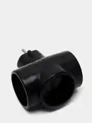 Черный тройник разветвитель электрический TDM, 16A, для розетки