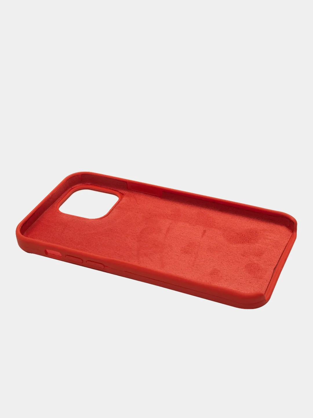 Красный чехол для iPhone 12 Pro Max (6.7) Silicone Case прорезиненный