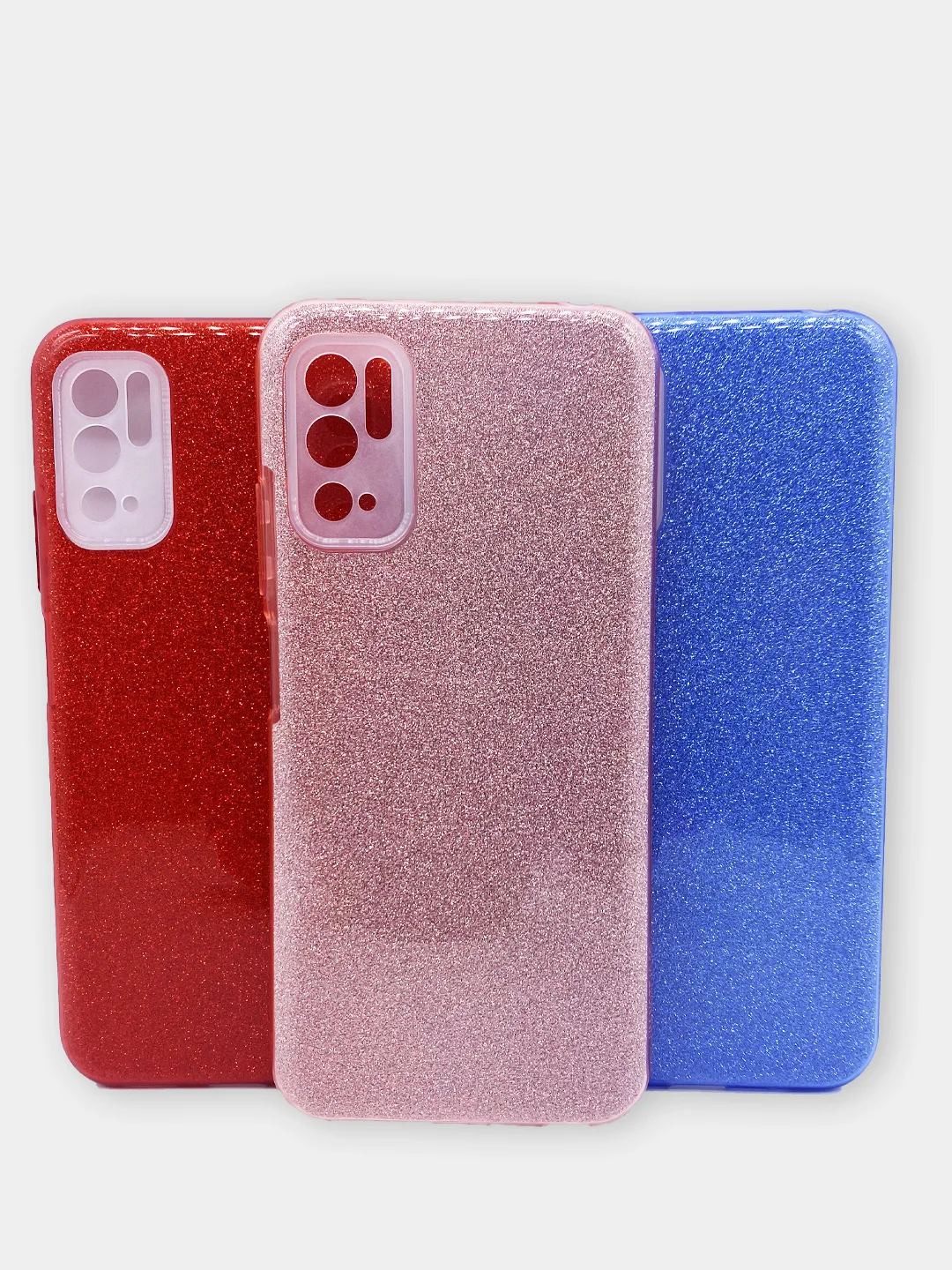 Золотой чехол силиконовый с блестками для Xiaomi Redmi Note 10T / POCO M3 Pro защитой для камеры