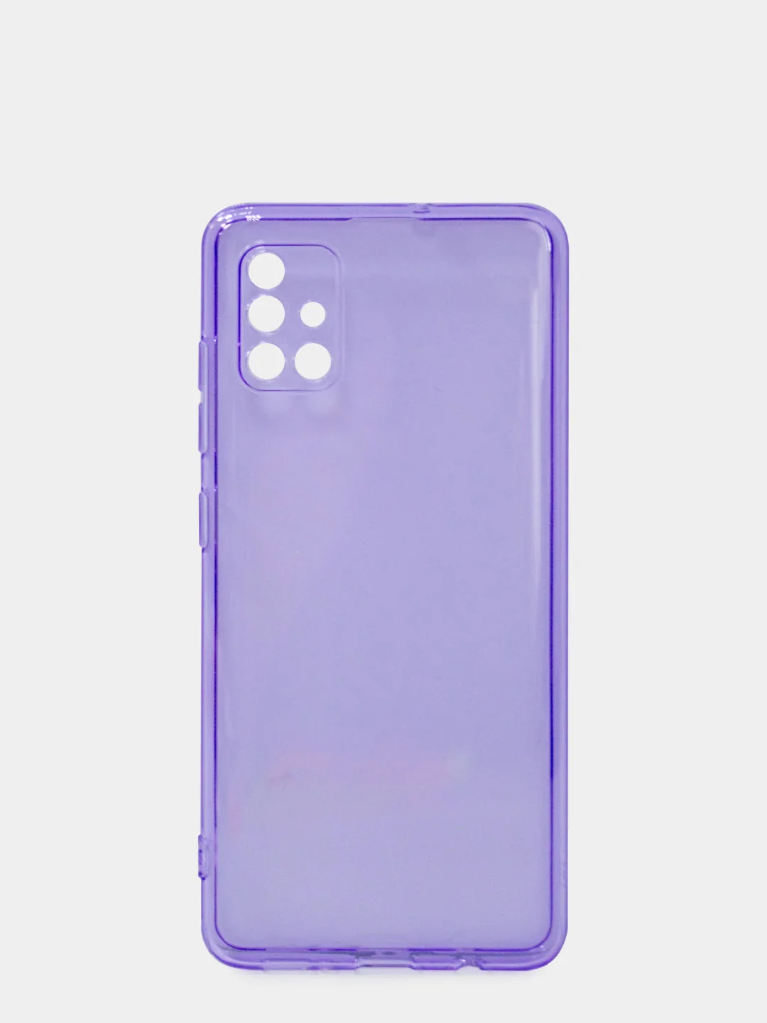 Фиолетовый чехол для Samsung A51 2019/A515F силиконовый прозрачный неоновый
