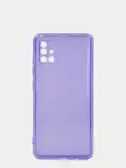 Фиолетовый чехол для Samsung A51 2019/A515F силиконовый прозрачный неоновый