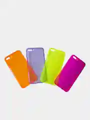 Чехол для iPhone 7/8 Plus силиконовый прозрачный неоновый