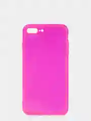 Розовый чехол для iPhone 7/8 Plus силиконовый прозрачный неоновый