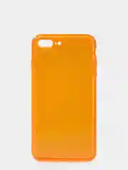 Оранжевый чехол для iPhone 7/8 Plus силиконовый прозрачный неоновый
