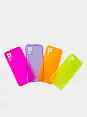 Чехол для Xiaomi Redmi Note 10T/Poco M3 Pro силиконовый прозрачный неоновый