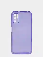 Фиолетовый чехол для Xiaomi Redmi Note 10T/Poco M3 Pro силиконовый прозрачный неоновый