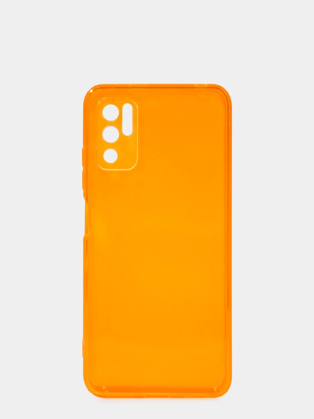 Оранжевый чехол для Xiaomi Redmi Note 10T/Poco M3 Pro силиконовый прозрачный неоновый