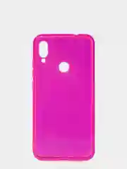 Розовый чехол для  Xiaomi Redmi Note 7 силиконовый  прозрачный неоновый